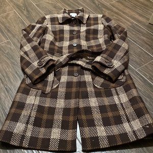 Loft plaid belted coat